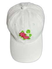 Grand Geranium Embroidered Cap