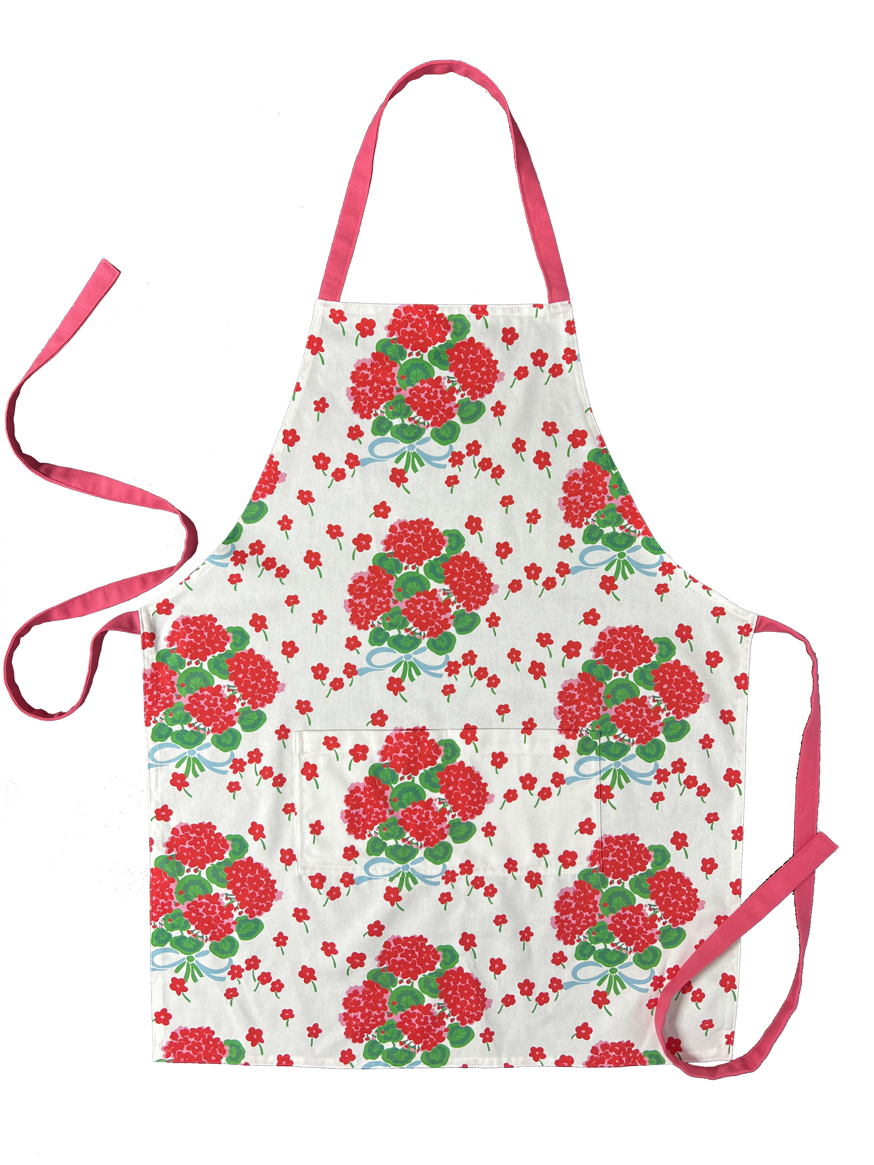 Draper Fabric Apron - Geranium Ribbon